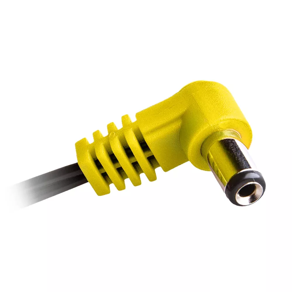 CIOKS 3050 Type 35,5/2,5mm Centre Negative DC Plug L Shape 50cm in Yellow