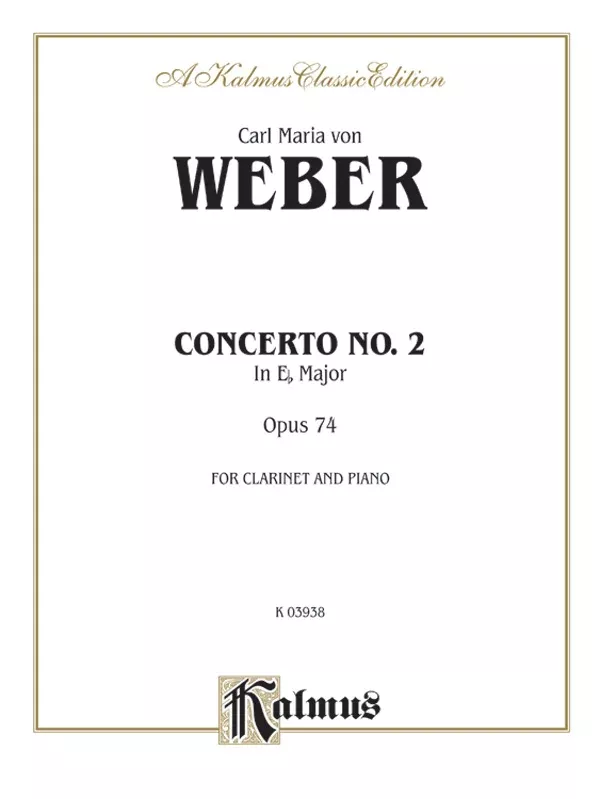 Clarinet Concerto No. 2 in E-flat Major, Opus 74: Clarinet Part(s)
