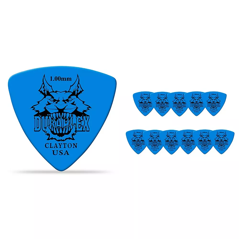 Clayton Duraplex Delrin Rounded Triangle Picks 1 Dozen 1.0 mm
