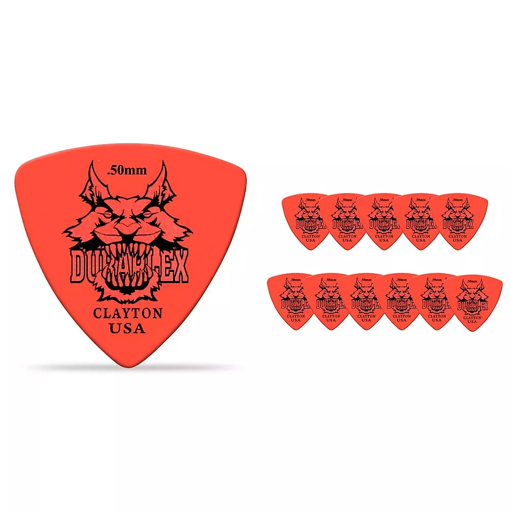 Clayton Duraplex Delrin Rounded Triangle Picks 1 Dozen .50 mm