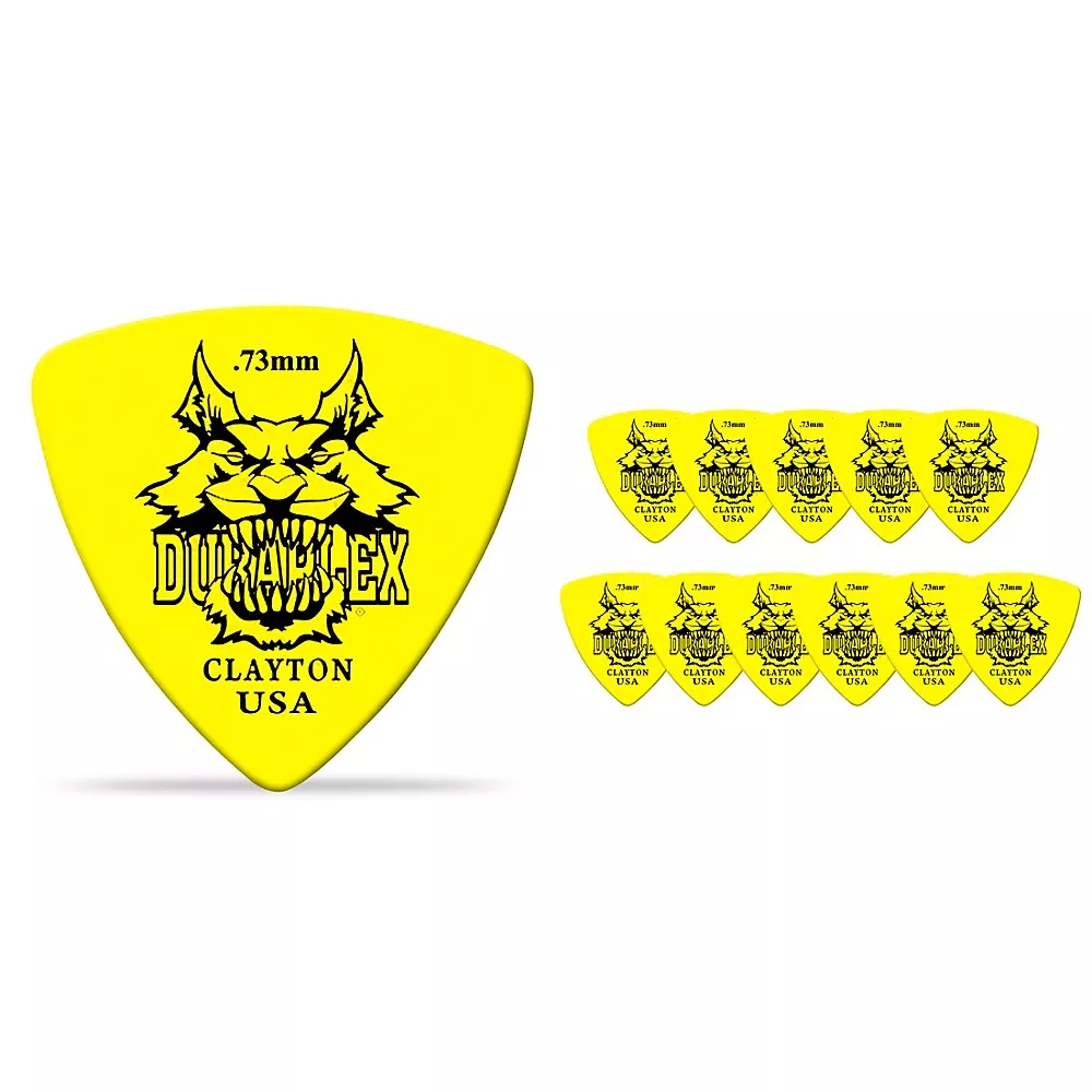 Clayton Duraplex Delrin Rounded Triangle Picks 1 Dozen .73 mm