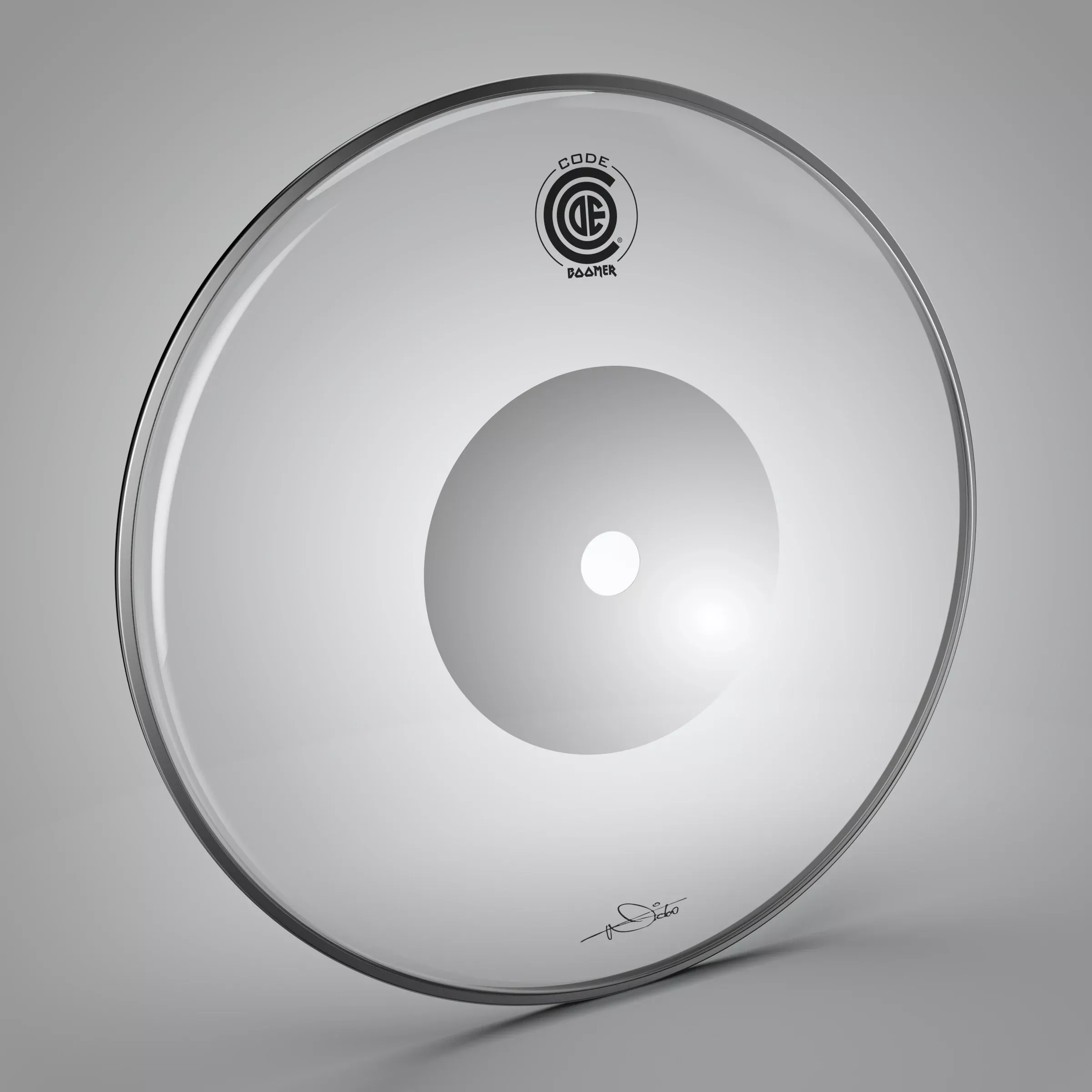 CODE BOOMER TOM 8" CLEAR CHROME DOT 10MIL SINGLE PLY DRUM HEAD