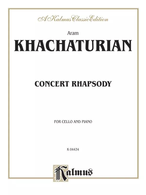 Concert Rhapsody: Cello Book