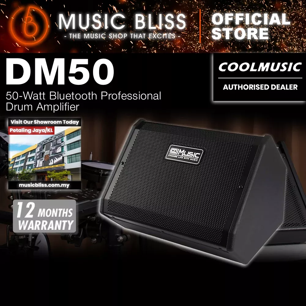 COOLMusic DM-50 50-Watt Bluetooth Professional Drum Amplifier
