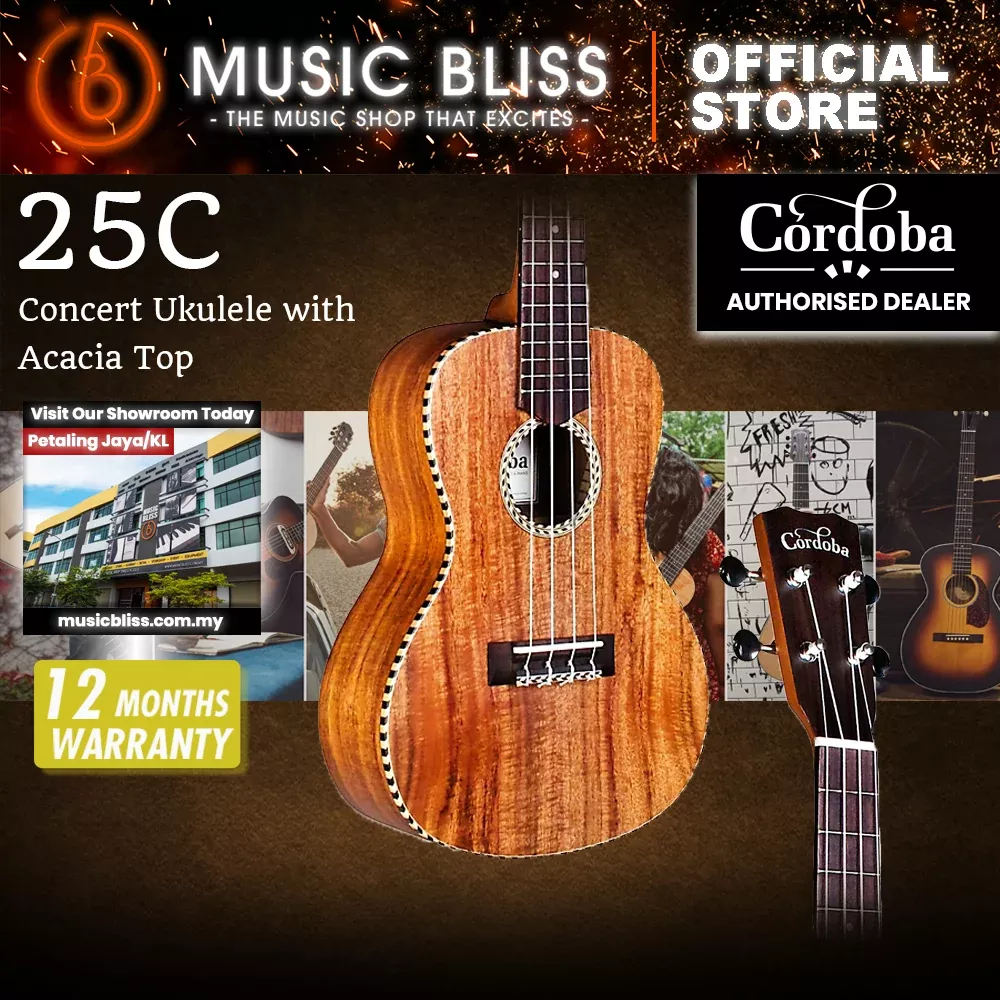 Cordoba 25C Concert Ukulele - Acacia