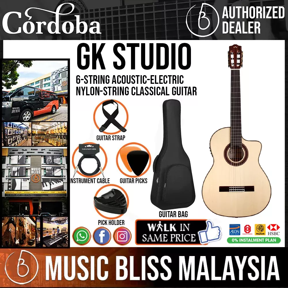 Cordoba GK Studio – Solid European Spruce Top, Cypress Back & Sides with Pickup