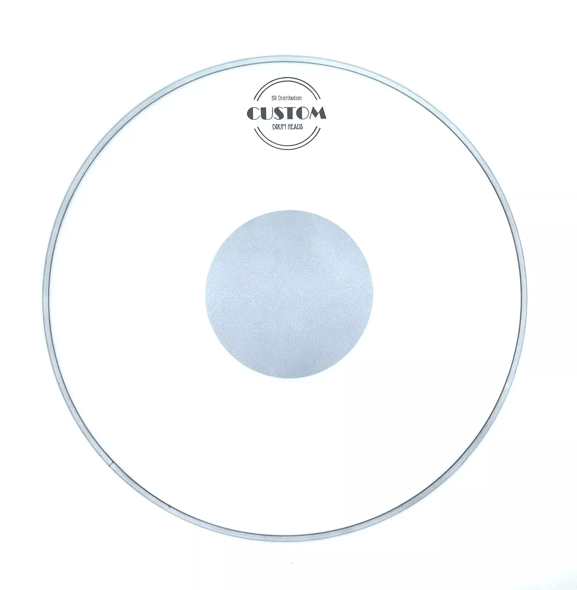 Custom 14" White Coated Drum Head with Black Dot