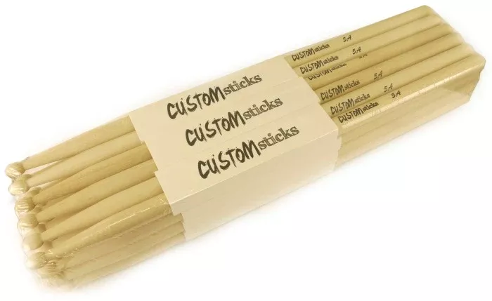 Custom Percussion 5A Wood Tip Drumsticks - (Brick of 12 Pairs)