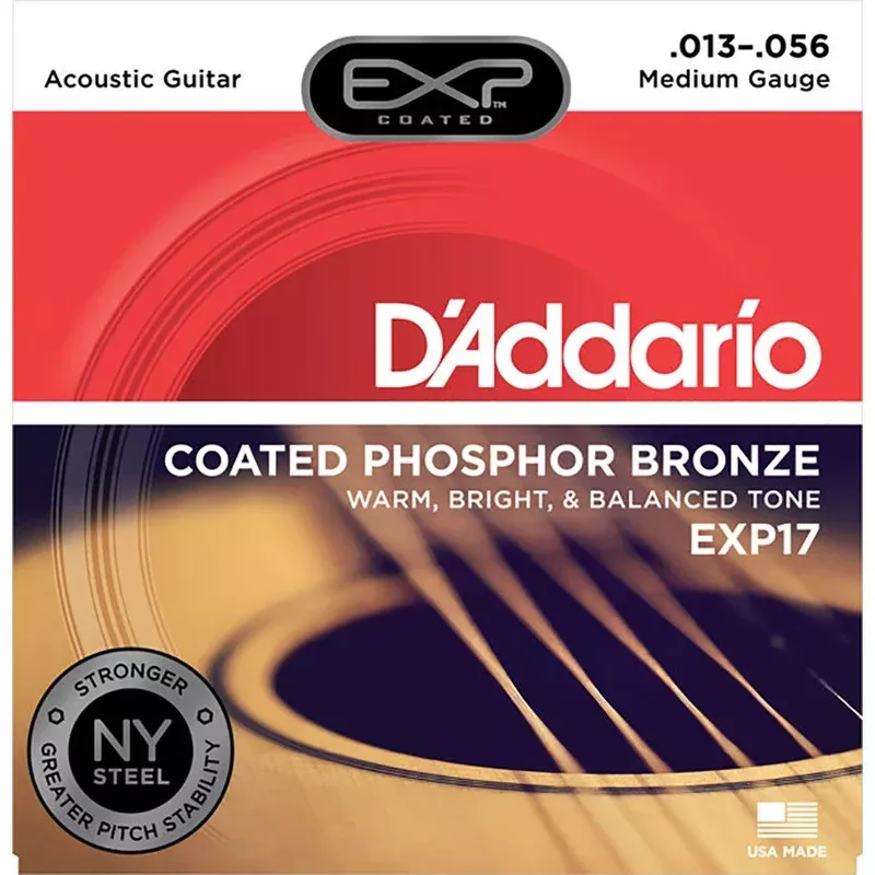 D’Addario 13-56 Medium Coated Phosphor Bronze Acoustic
