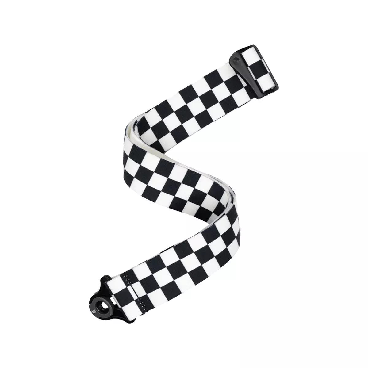 D’Addario 50mm Auto Lock Guitar Strap, Checkerboard, Black/White