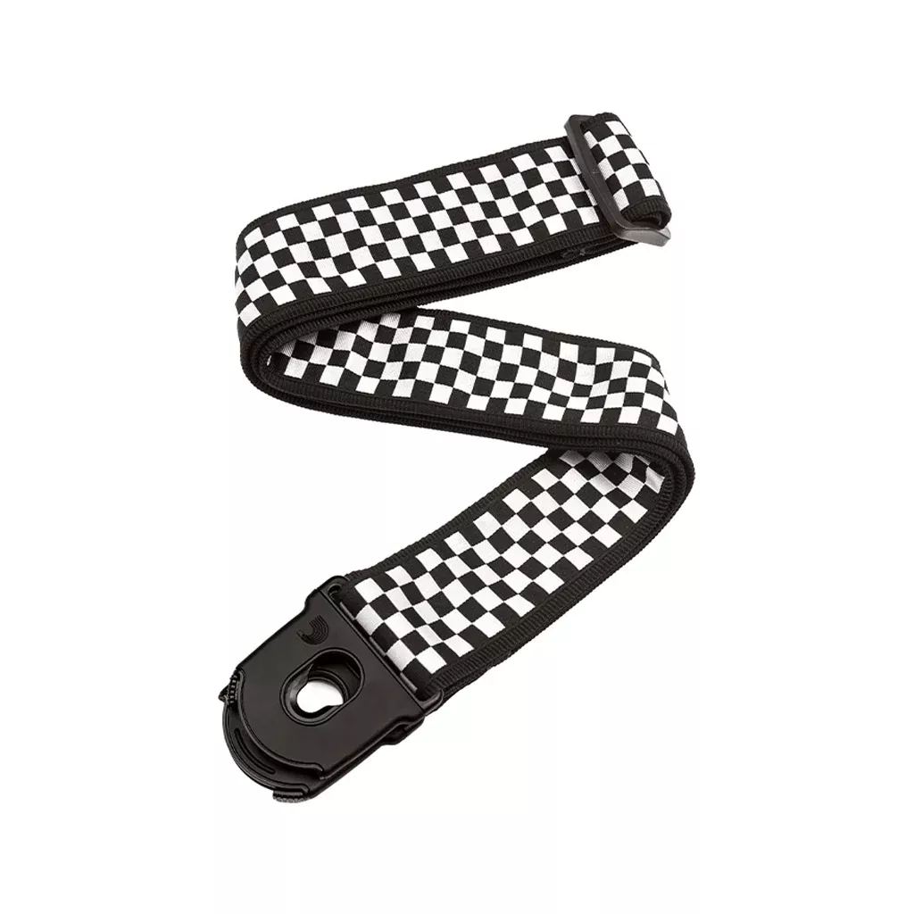 D’Addario 50PLC02 50mm Planet Lock Guitar Strap, Check Mate
