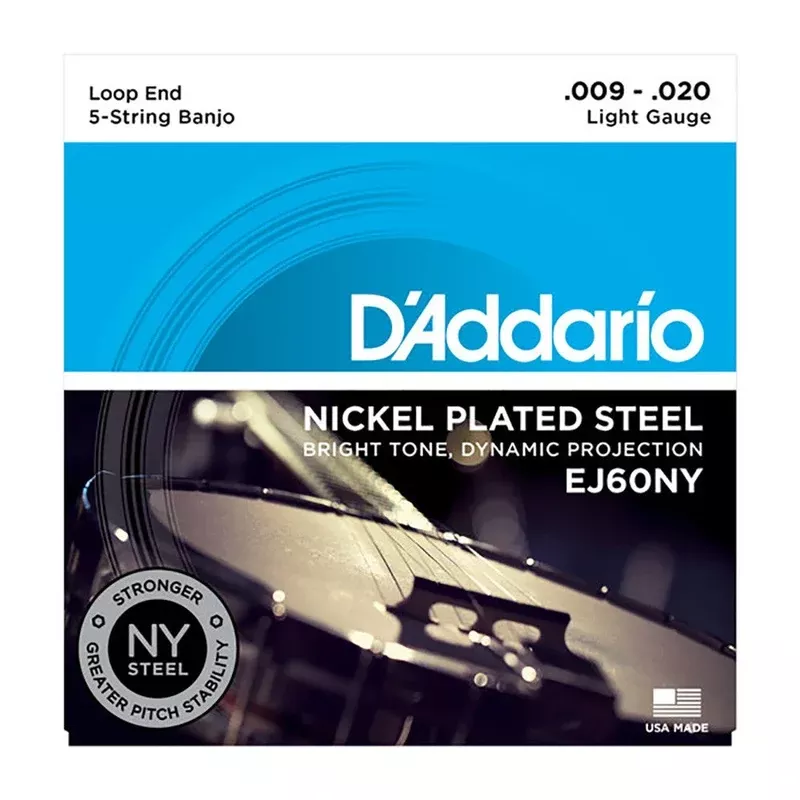 D’Addario 9-20 Light 5-String Banjo NY Steel Strings