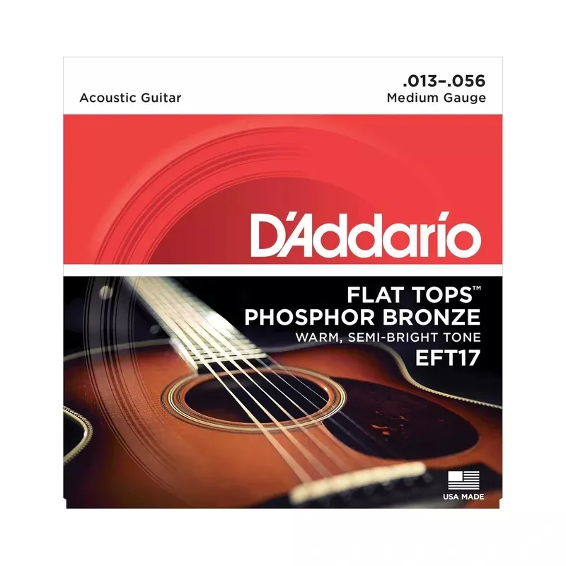 D’Addario EFT17 Flat Tops Phosphor Bronze Medium Gauge Guitar Strings