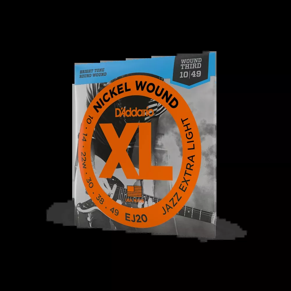 D'Addario EJ20 Nickel Wound Electric Guitar Strings, Jazz Extra Light, 10-49