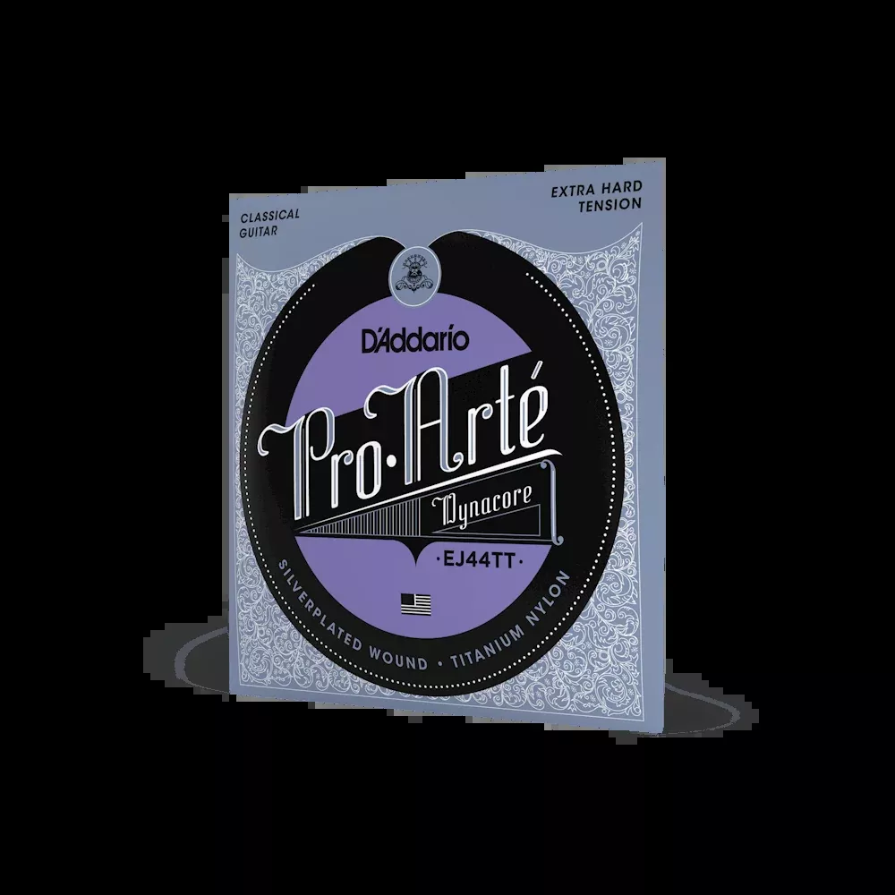 D'Addario EJ44TT ProArte Dynacore Classical Guitar Strings, Titanium Trebles, Extra-Hard Tension