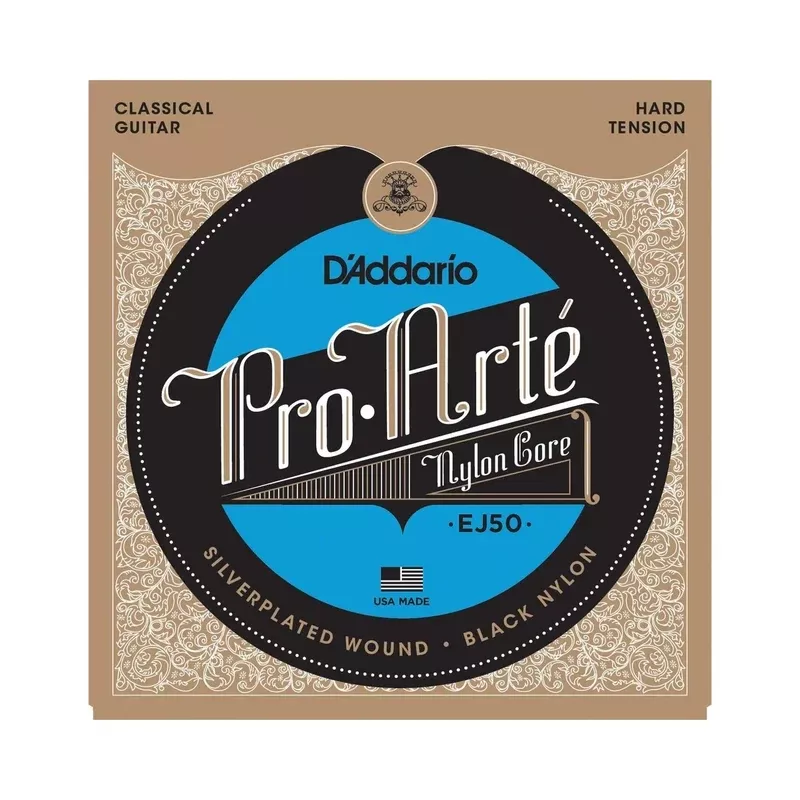 D’Addario EJ50 Black Nylon Hard Tension Classical Guitar Strings