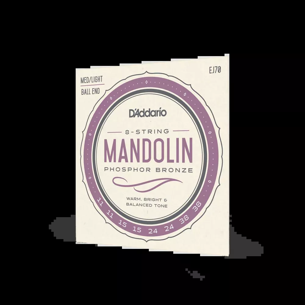 D'Addario EJ70 Phosphor Bronze Mandolin Strings, Ball End, Medium/Light, 11-38