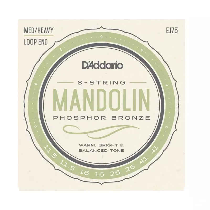 D’Addario EJ75 Phosphor Bronze Medium / Heavy Gauge Mandolin Strings