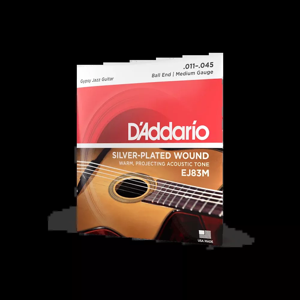 D'Addario EJ83M Gypsy Jazz Acoustic Guitar Strings, Ball End, Medium, 11-35