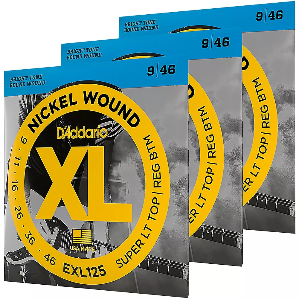D'Addario EXL125-3D Electric Guitar Strings 3-Pack