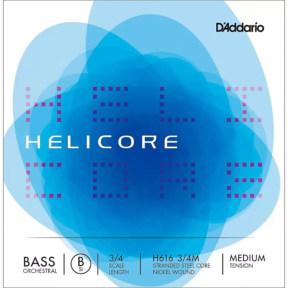 D'Addario Helicore Orchestral Series Double Bass Low B String 3/4 Size Medium