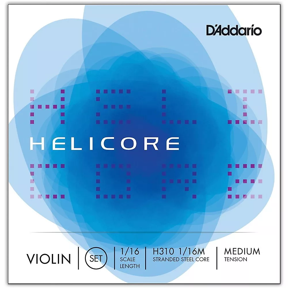 D'Addario Helicore Violin Set Strings 1/16 Size