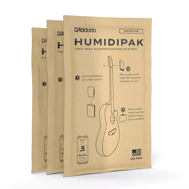 D’Addario Humidipak Maintain – Automatic Humidity Control Packets (3 Pack)