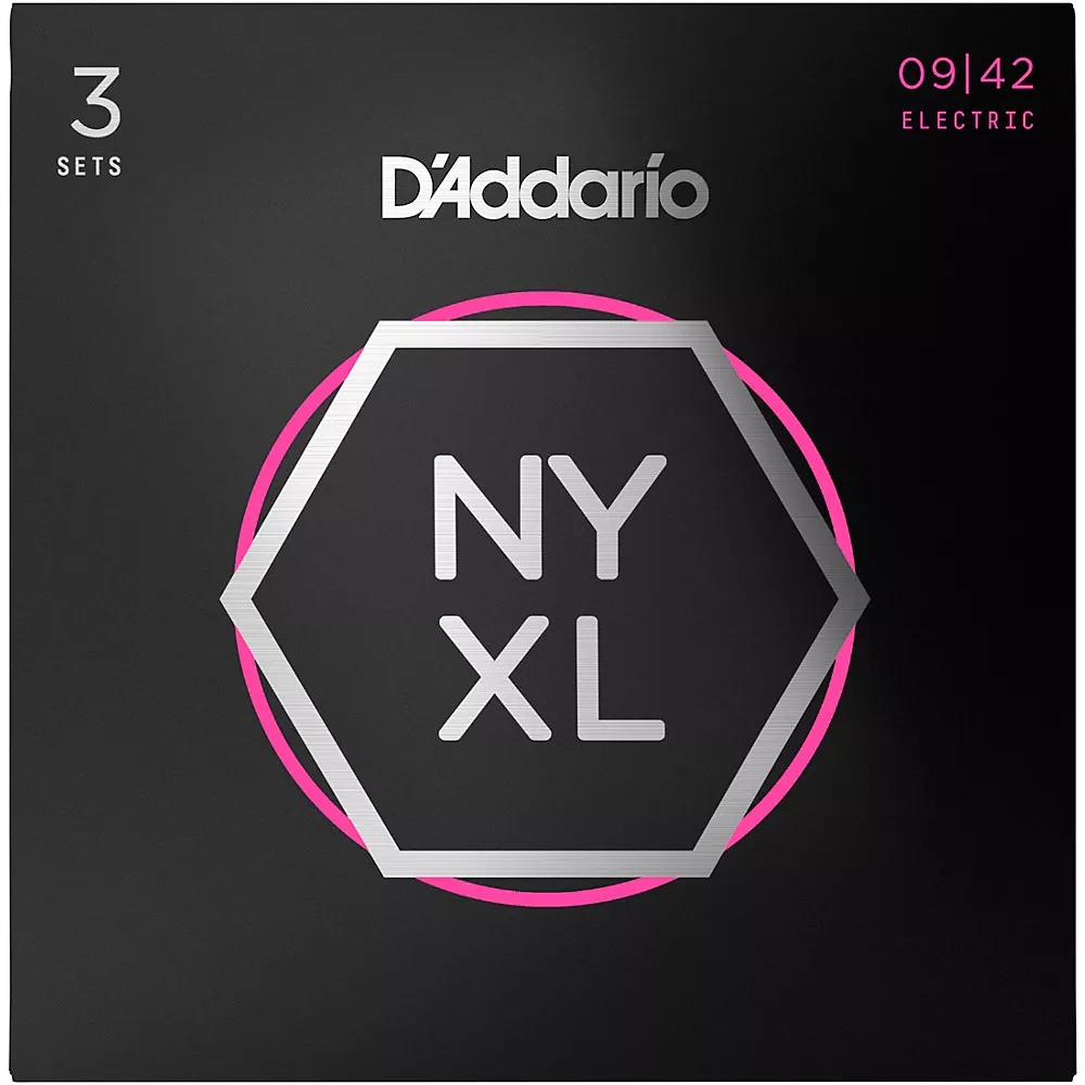 D'Addario NYXL0942 Super-Light 3-Pack Electric Guitar Strings