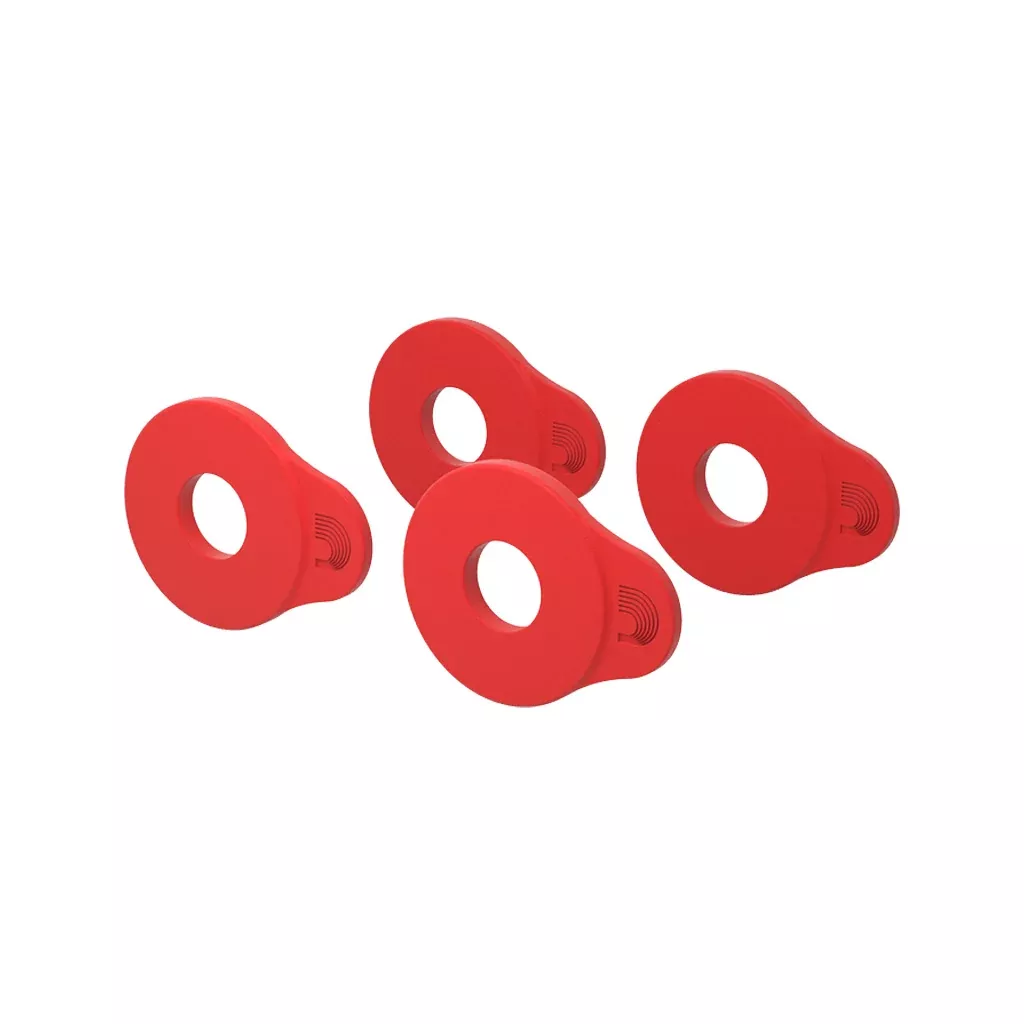 D’Addario PW-FLSB-04RD Flex Lock Strap Blocks, Set of 4, Red