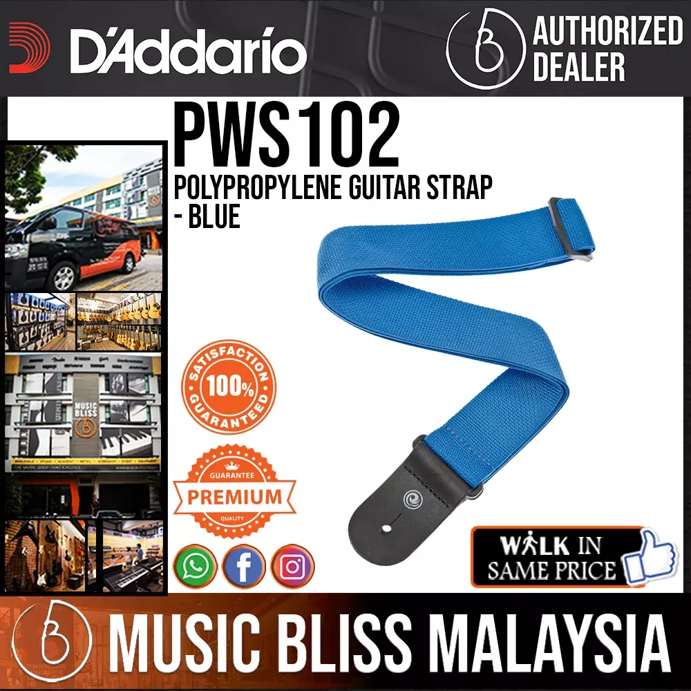 D'Addario PWS102 Polypropylene Guitar Strap - Blue