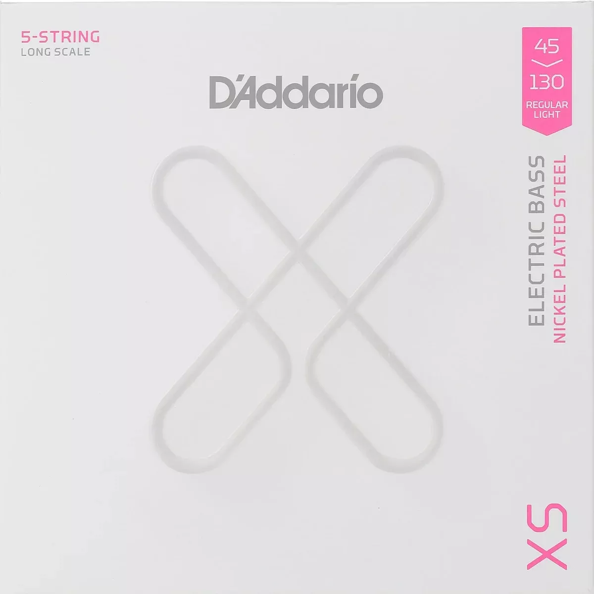 D'Addario Regular Light, Long Scale Coated Bass Strings 5-String 45-130 Gauge