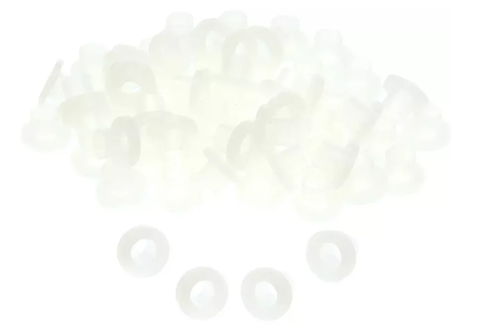 Danmar 100 Pack Nylon Tension Rod Washers - White