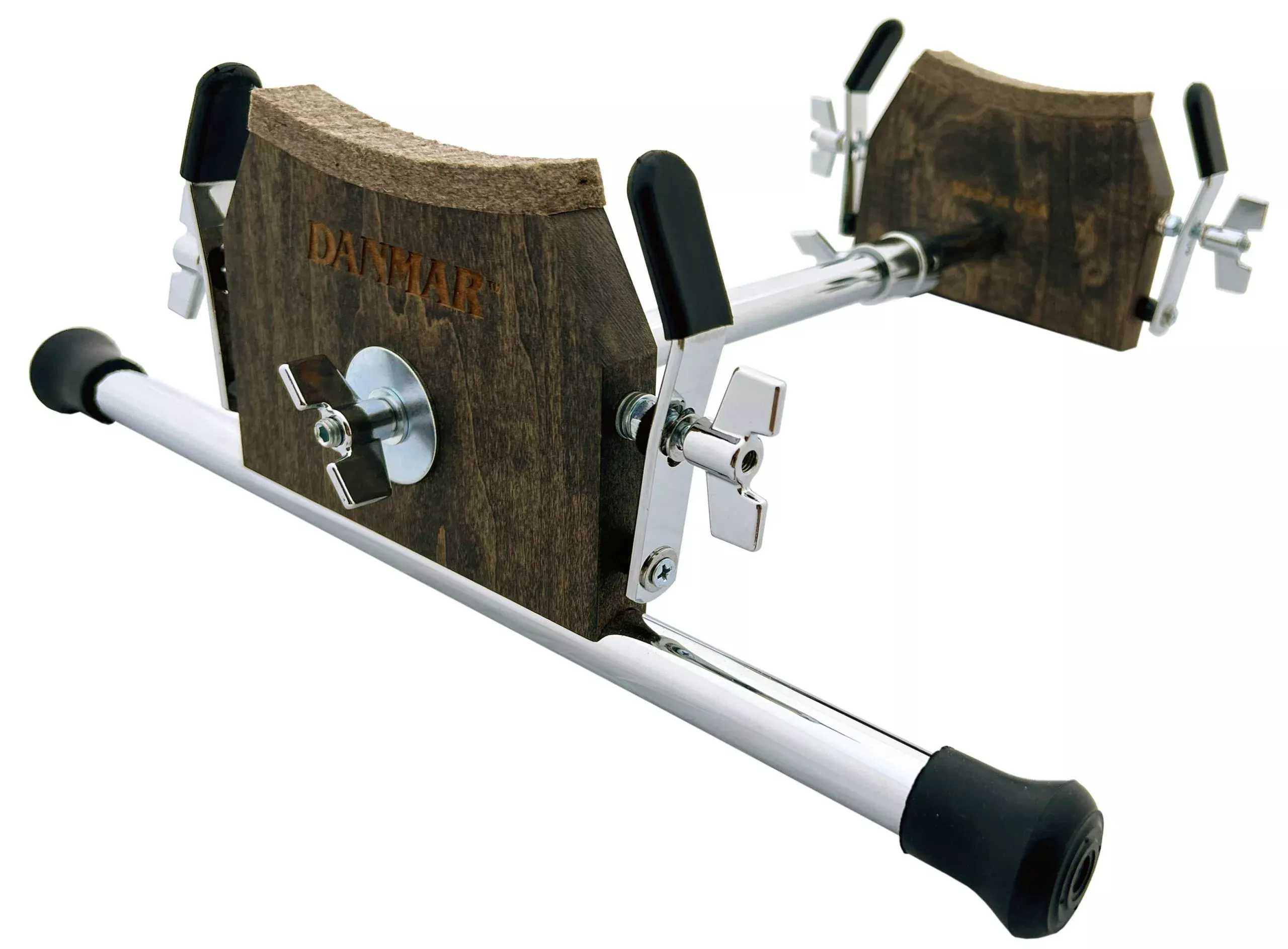 Danmar Tom Kick Riser Converts 14in -18in Tom To Kick Drum Black Walnut