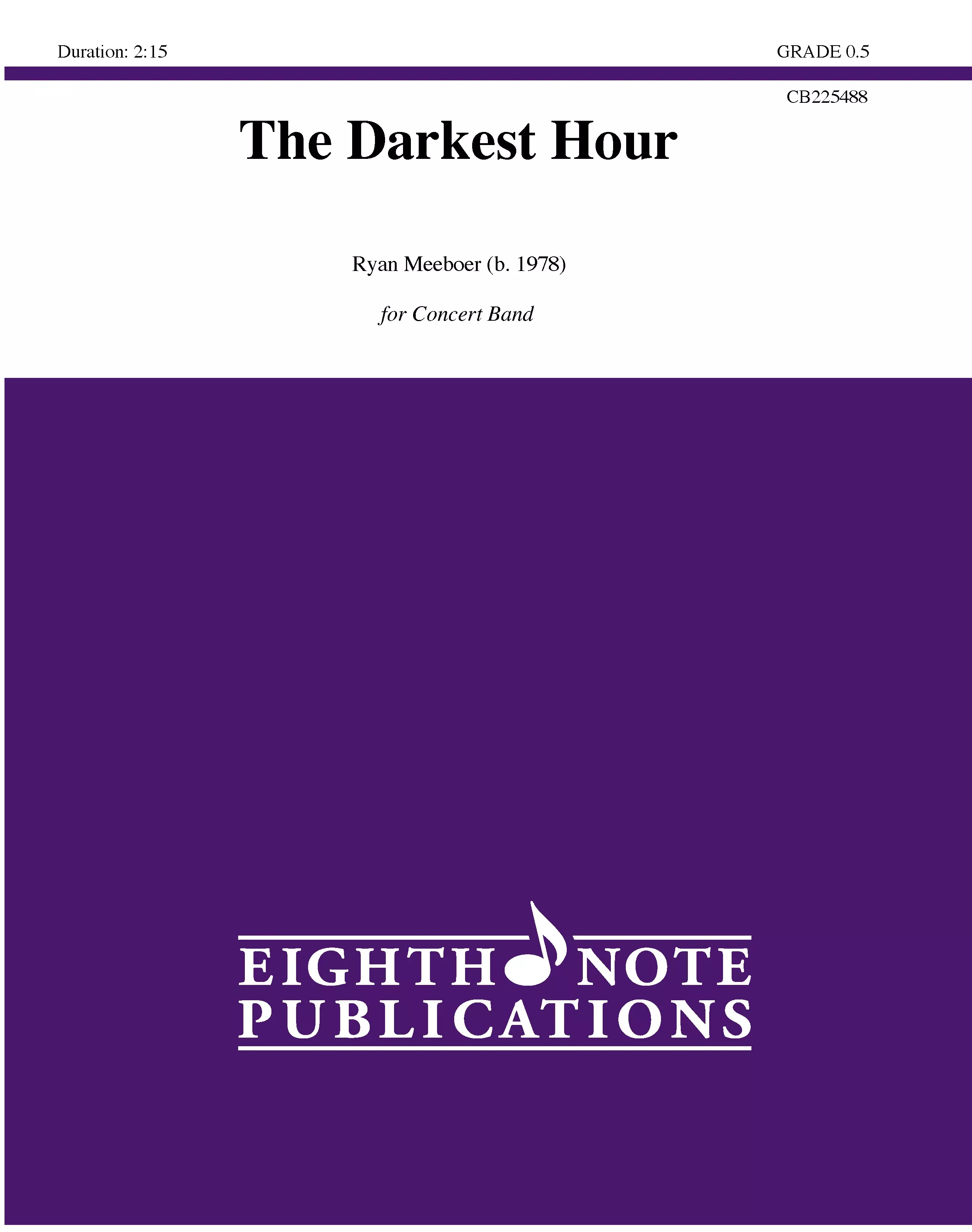 The Darkest Hour: Concert Band Conductor Score