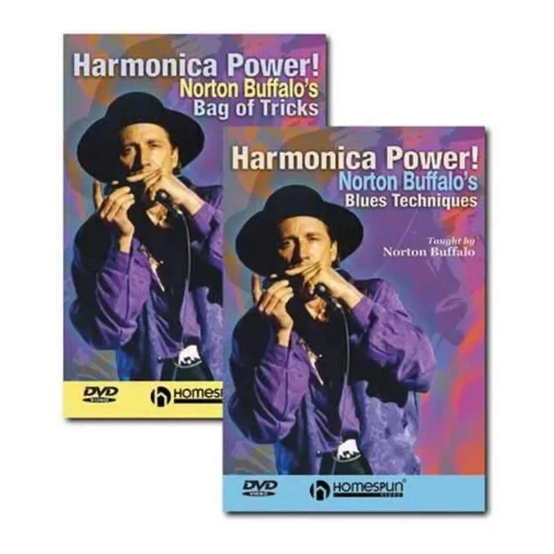 DIGITAL DOWNLOAD ONLY– Harmonica Power!: Two DVD Set – Norton Buffalo’s Bag of Tricks & Blues Techniques