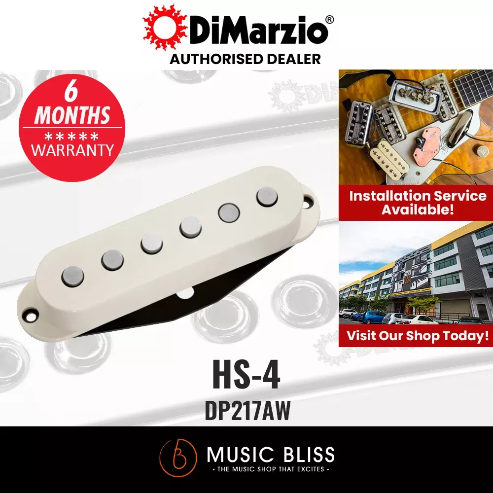DiMarzio DP217AW HS-4 Single-coil Pickup – Aged White