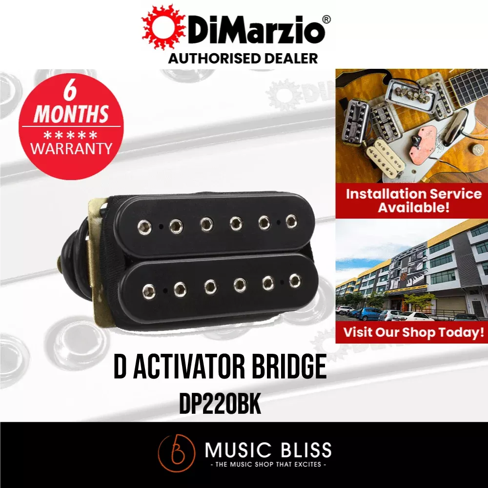 DiMarzio DP220BK Activator Bridge Humbucker Pickup – Black