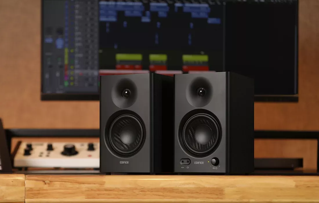 (Display Unit) Edifier MR4 Active Studio Monitor Speakers (Pair) – Black