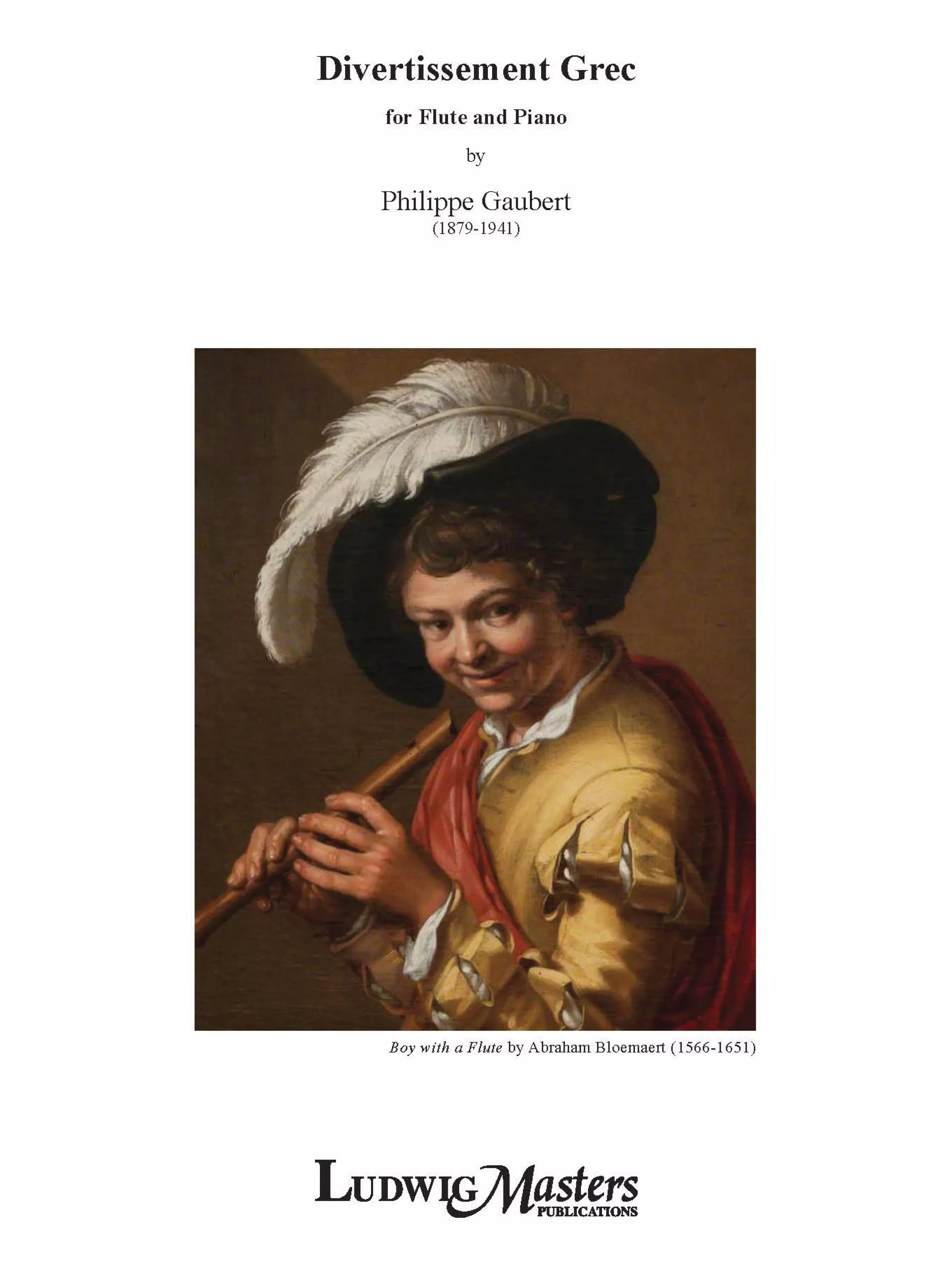 Divertissement Grec: Flute, Solo with Piano, Book