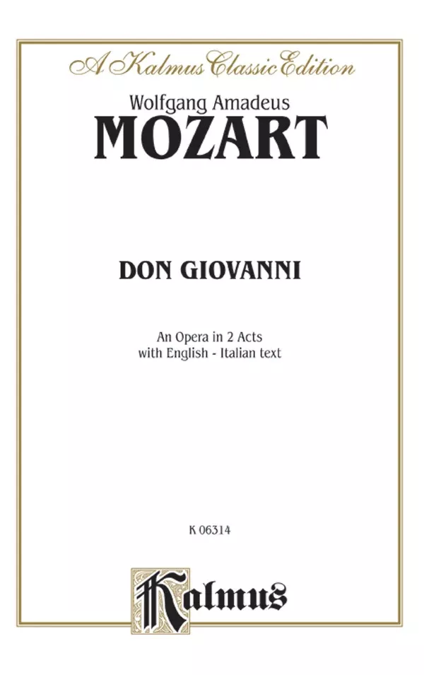 Don Giovanni: Vocal Score