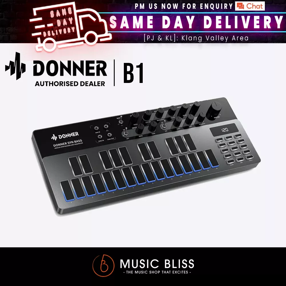 Donner Essential B1 Analog Bass Synthesizer & Sequencer