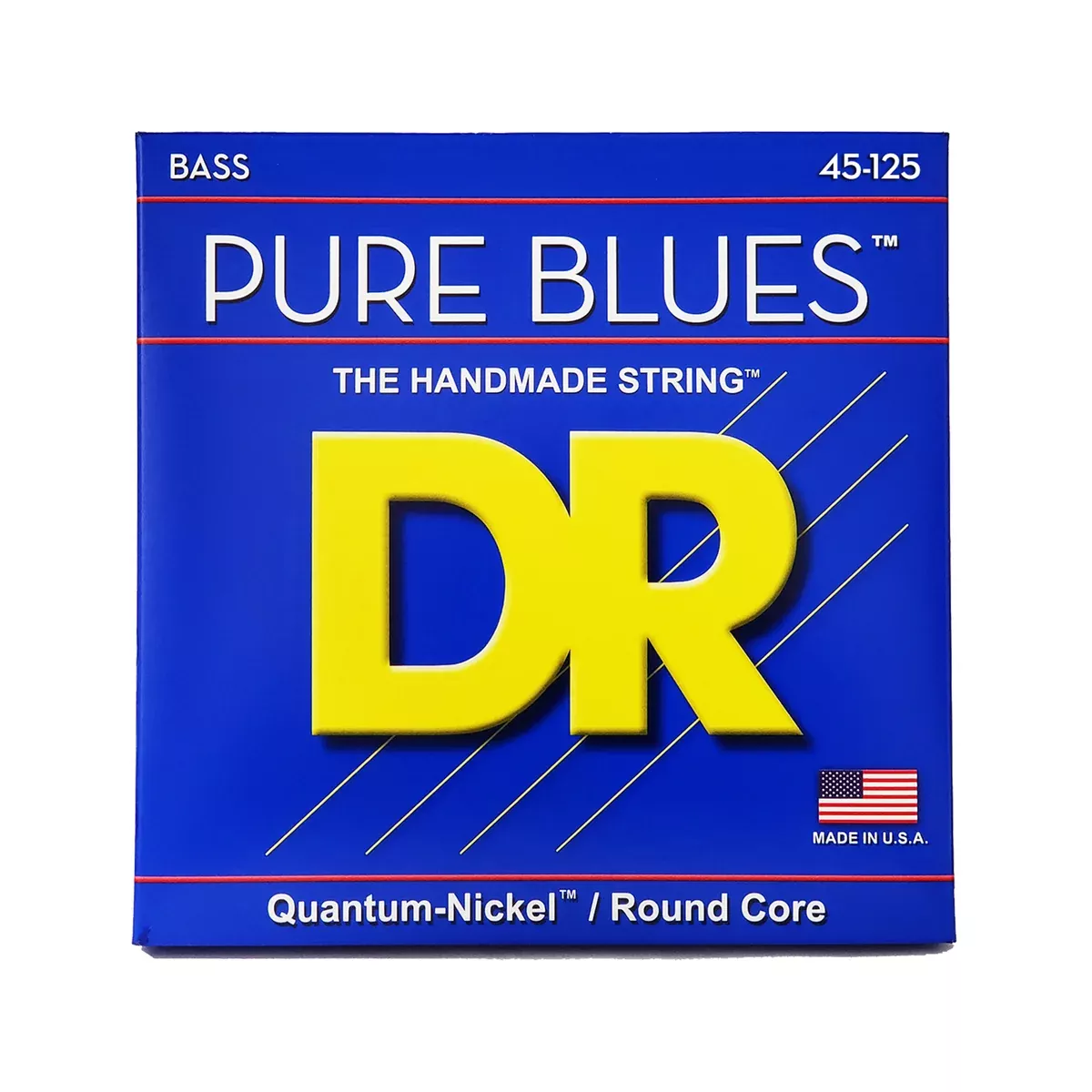 DR Strings PB5-45 Pure Blues Quantum-Nickel/Round Core 5-String Bass Guitar Strings, Medium, 45-125