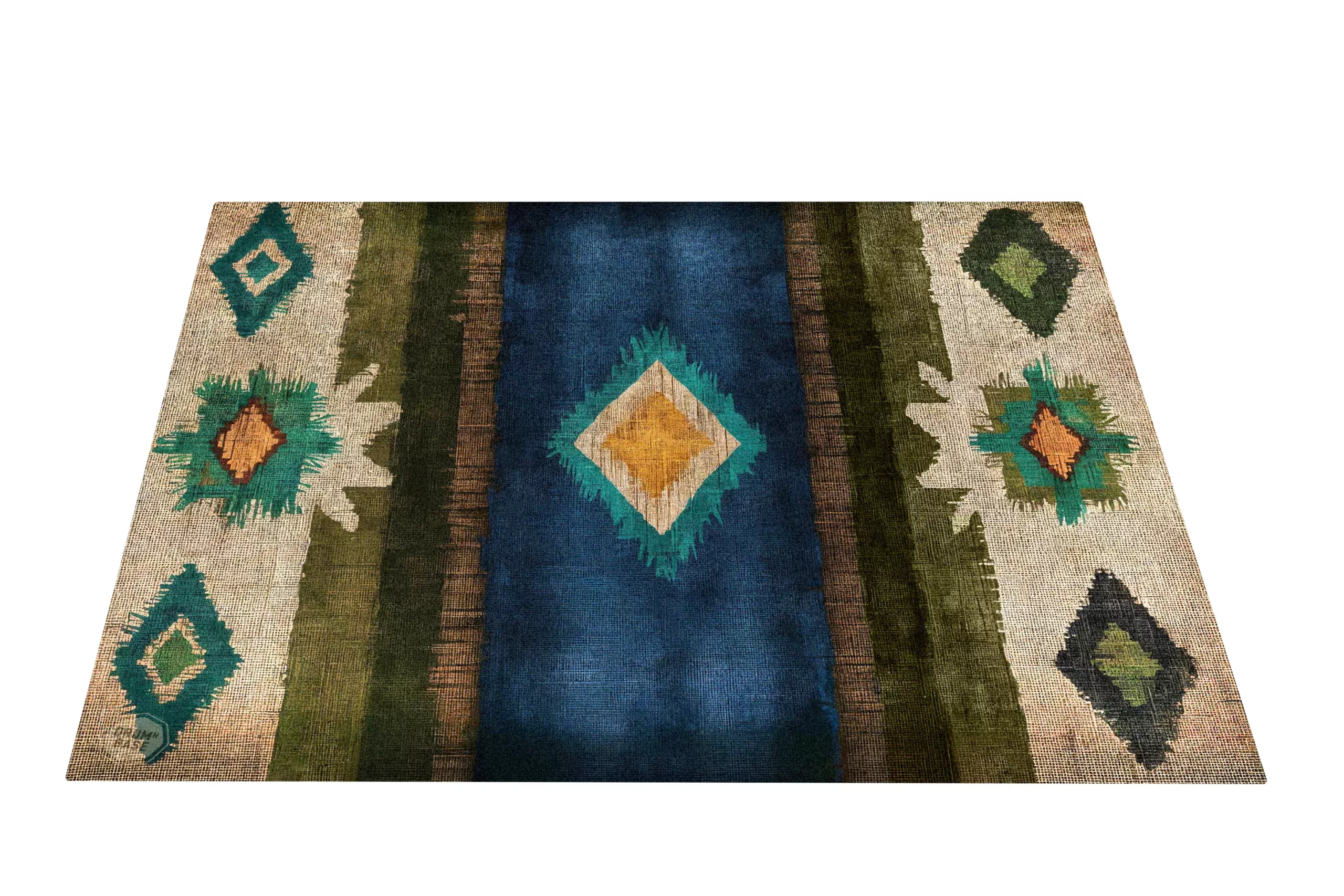 DRUMnBASE Earthing Drum Rug – Blue – 185 x 160cm