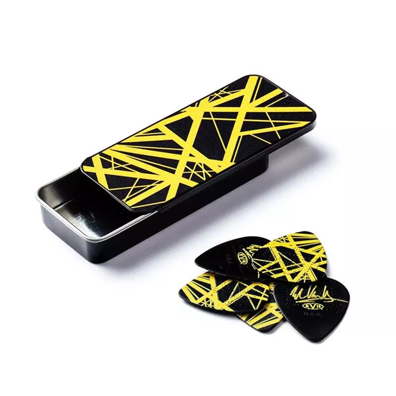 Dunlop EVH VH II Pick Tin, Black and Yellow