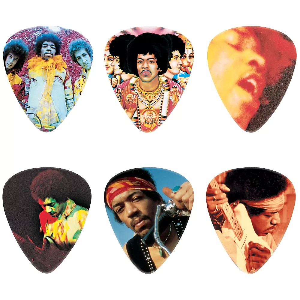 Dunlop Jimi Hendrix Montage Pick Tin With 6 Heavy Picks