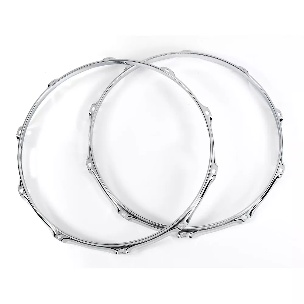 DW 10 Lug True Hoop Batter and Snare Side Pair 14 in. Chrome