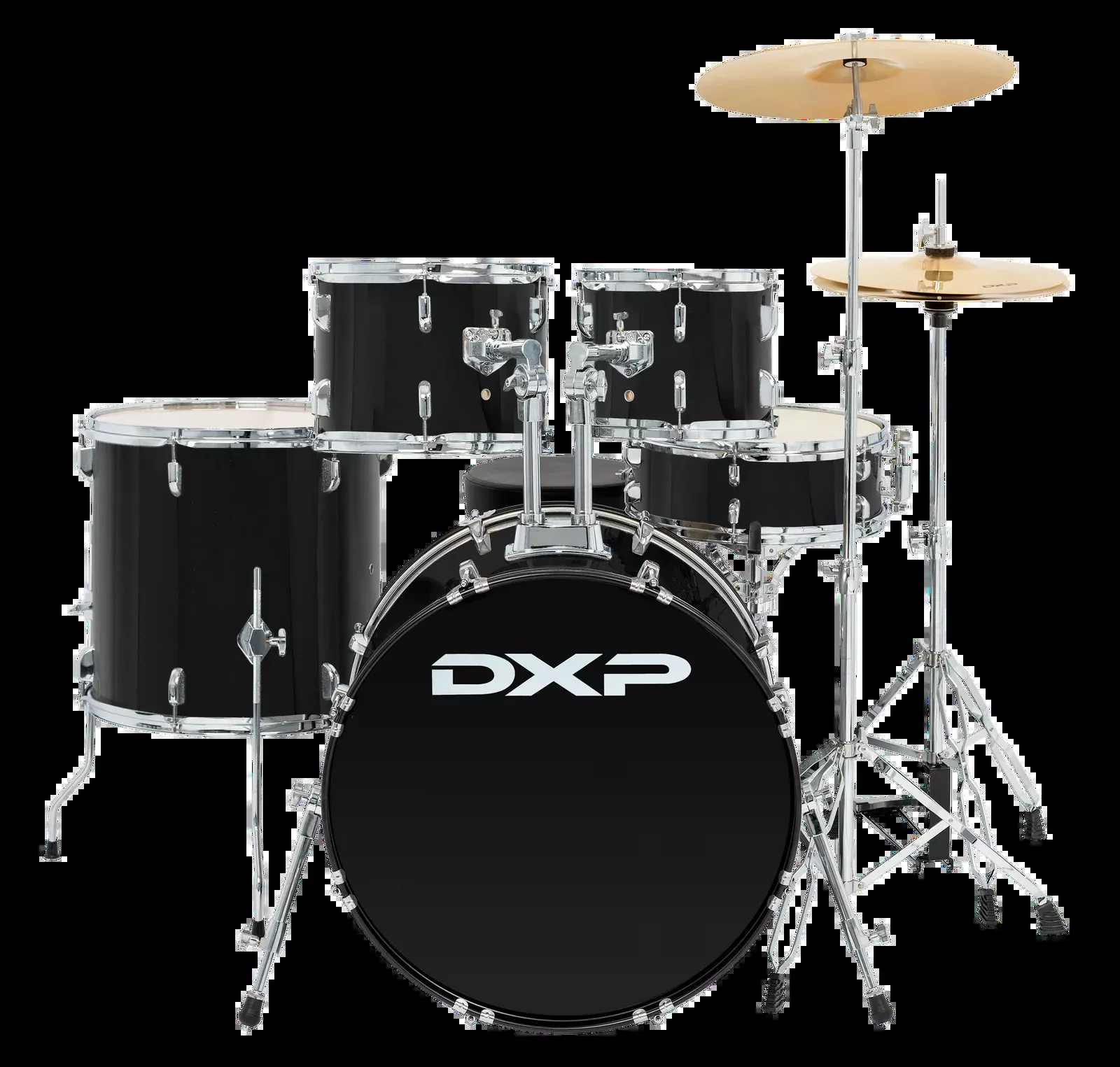 DXP Fusion Plus Series 5 Piece Drum Kit in Black