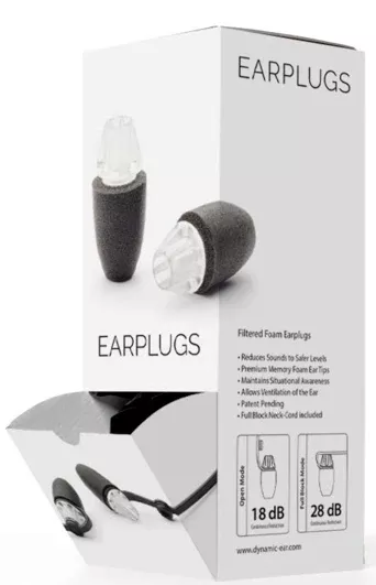 EARPLUGS 2.1 Filtered Foam Earplugs 50pc. Display Dispenser