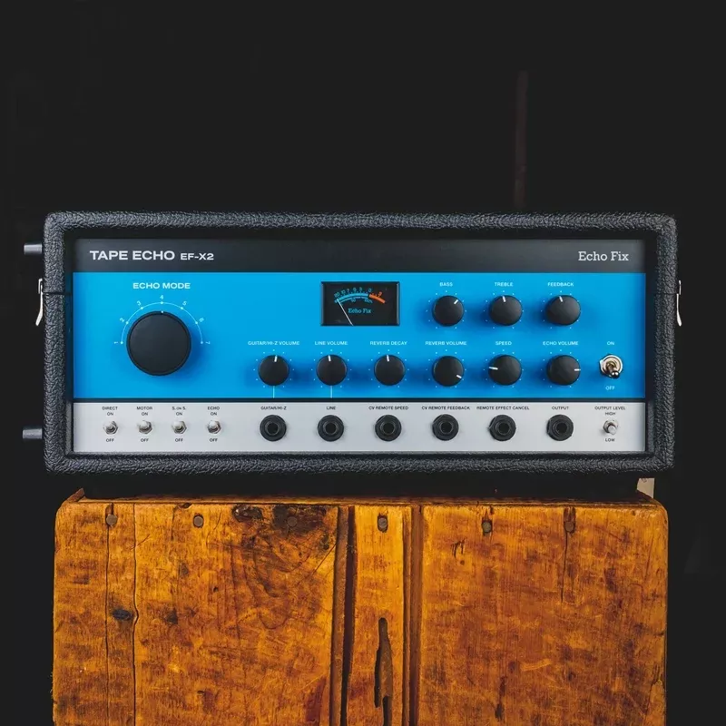 Echo Fix EF-X2 Analog Tape Echo and Reverb Effect, Blue w/Power Supply – Used