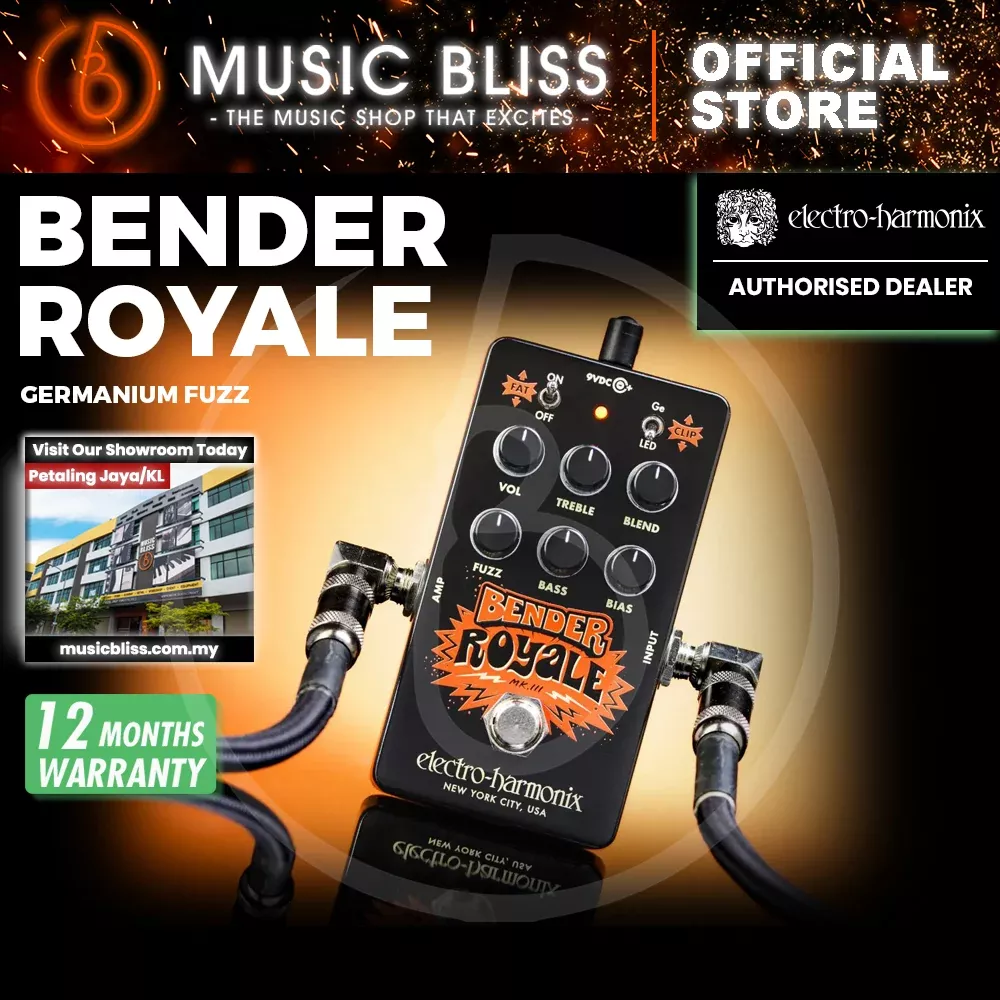 Electro Harmonix Bender Royale Germanium Fuzz Pedal – Black